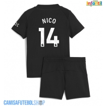 Camisa de time de futebol Manchester City Nico Gonzalez #14 Replicas 2º Equipamento Infantil 2025-26 Manga Curta (+ Calças curtas)